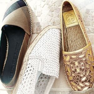 Tory Burch Gold Espadrilles